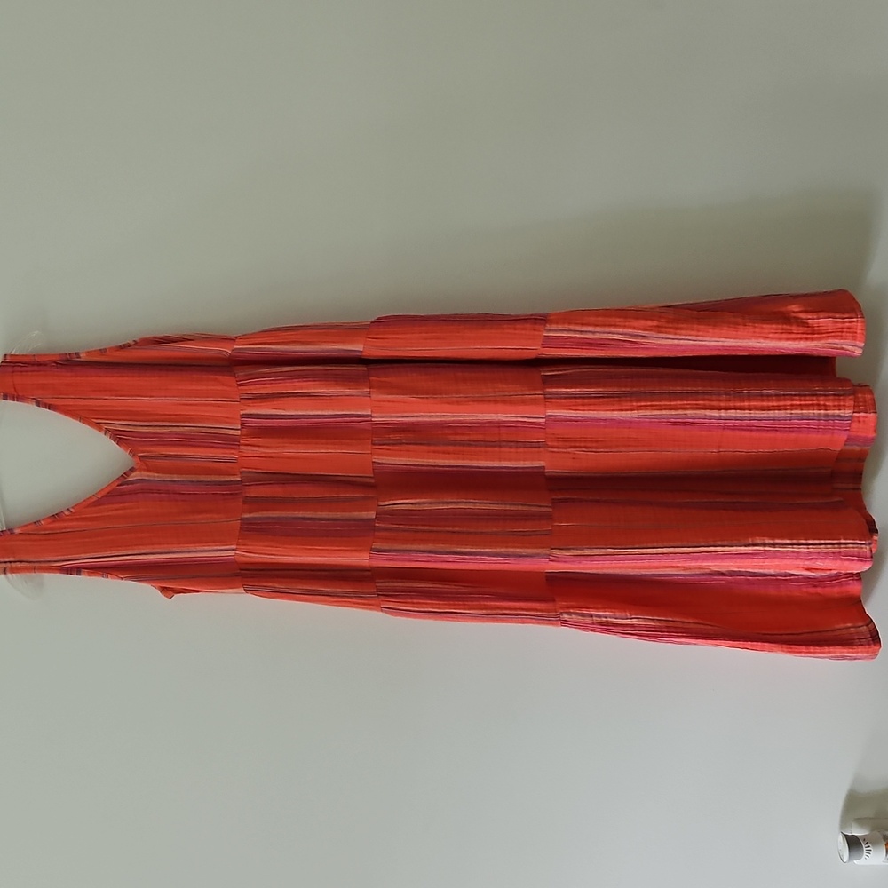 Natural Reflections Tiered Cotton Sleeveless Maxi Dress Resortwear Size XL - Picture 8 of 13